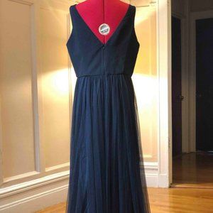 Black tulle evening gown